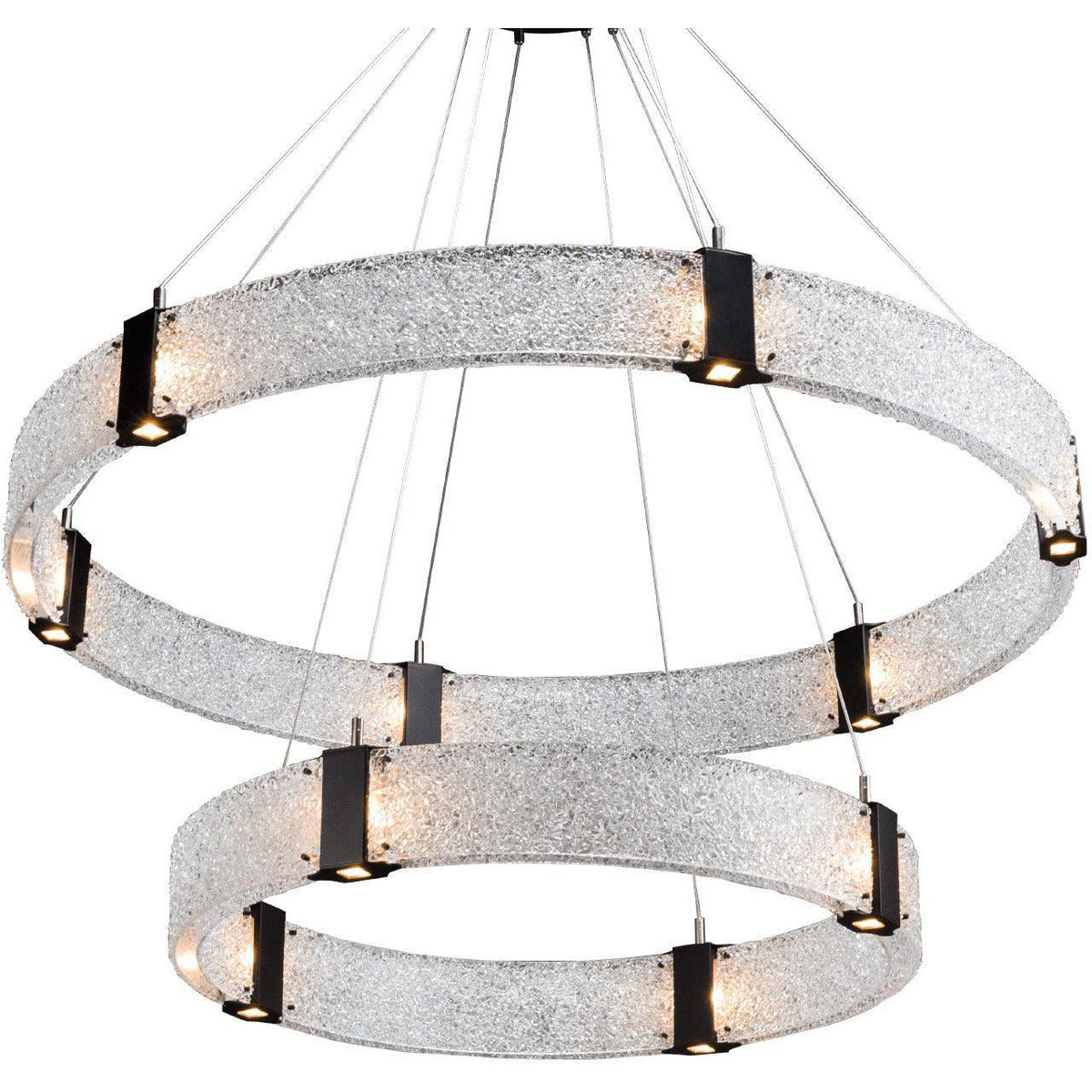 Hammerton Studio - Two Tier Parallel Ring Chandelier, 48-Inch - CHB0042-2B-MB-CR-CA1-L1 | Montreal Lighting & Hardware