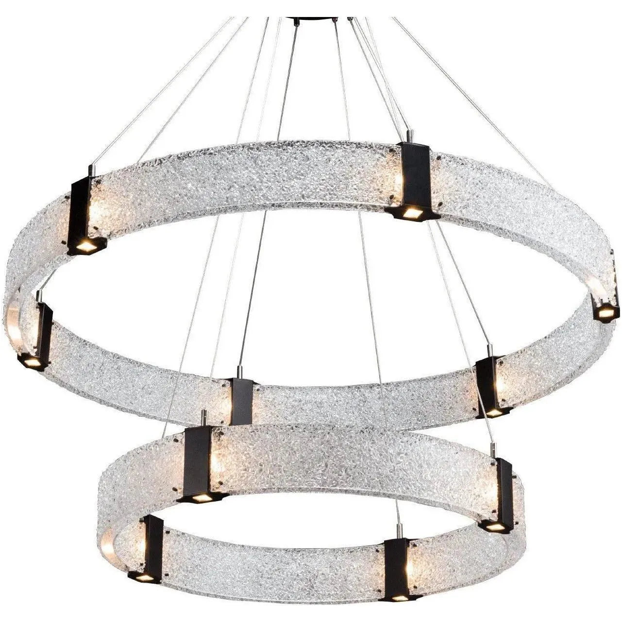Hammerton Studio - Two Tier Parallel Ring Chandelier, 48-Inch - CHB0042-2B-MB-CR-CA1-L1 | Montreal Lighting & Hardware
