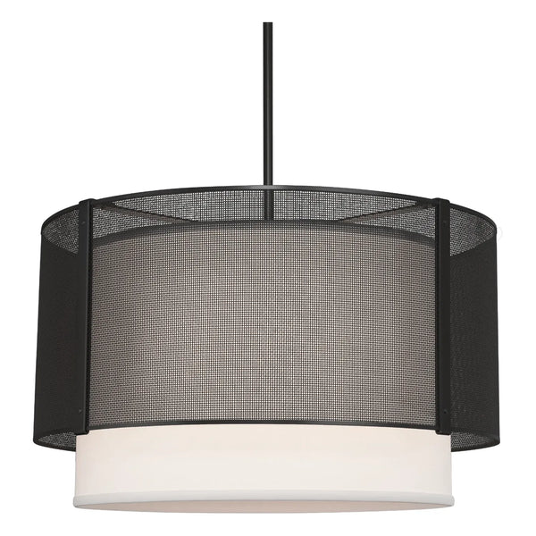 Tambour en maille Uptown avec abat-jour en lin, 30 pouces