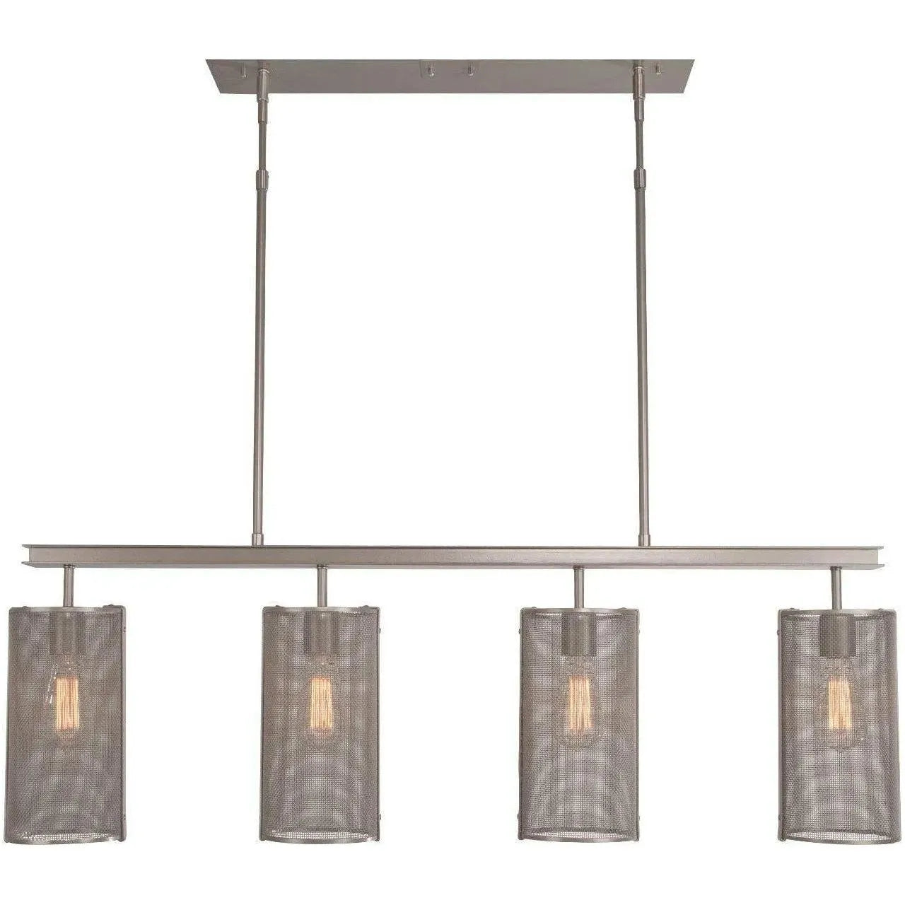 Hammerton Studio - Uptown Mesh Linear Suspension, 4-Light - PLB0019-43-BS-0-001-E2 | Montreal Lighting & Hardware