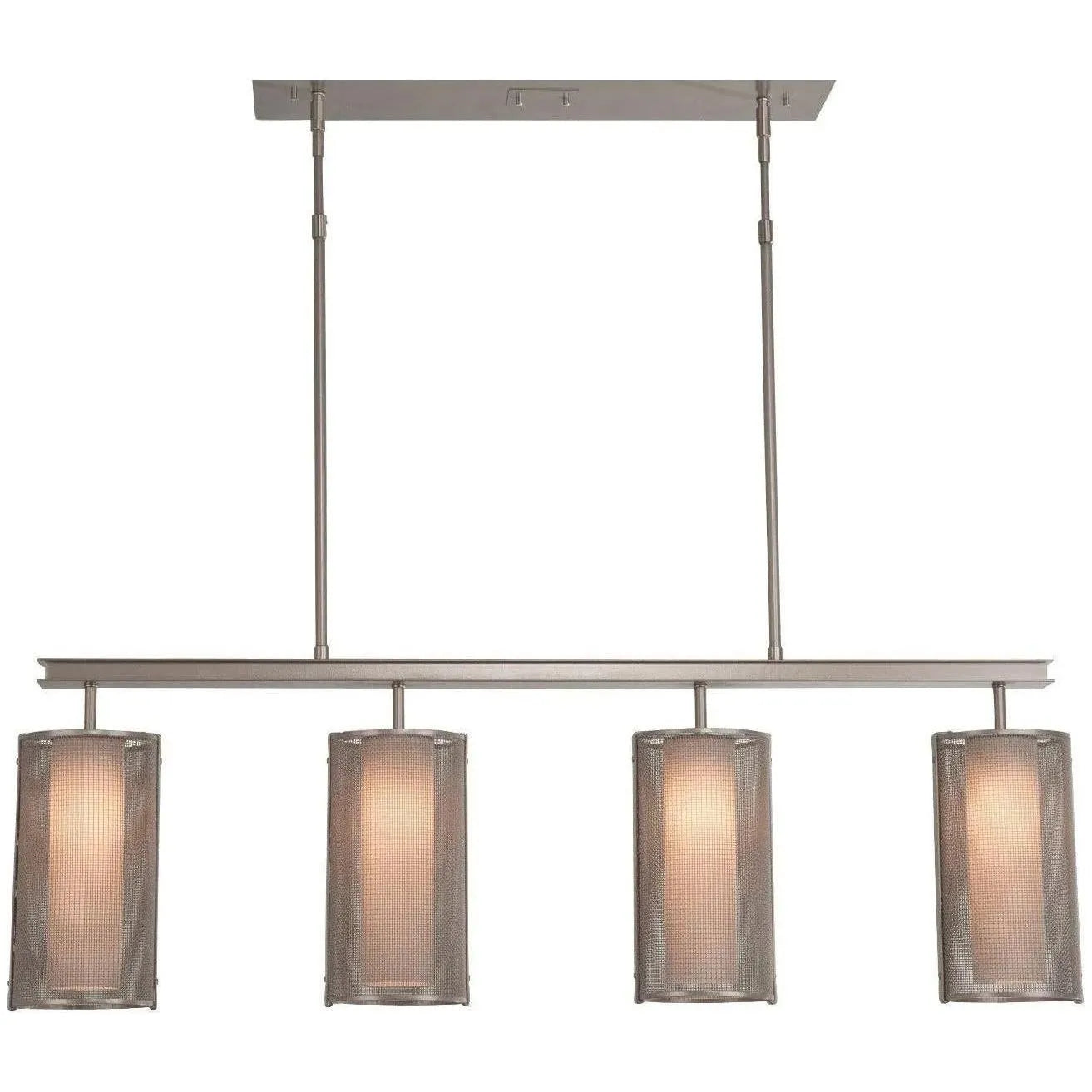 Hammerton Studio - Uptown Mesh Linear Suspension, 4-Light - PLB0019-43-BS-F-001-E2 | Montreal Lighting & Hardware