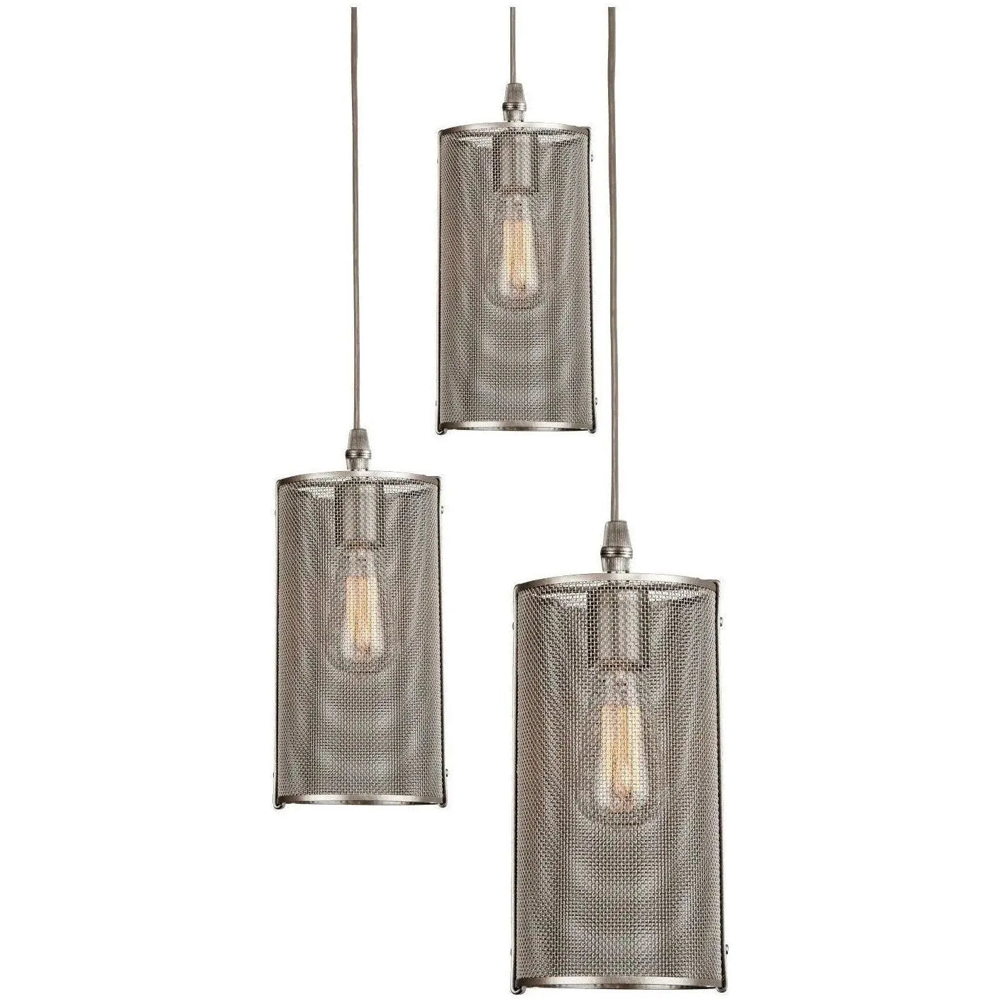 Hammerton Studio - Uptown Mesh Round Multi-Port, 3-Light - CHB0019-03-BS-0-C01-E2 | Montreal Lighting & Hardware