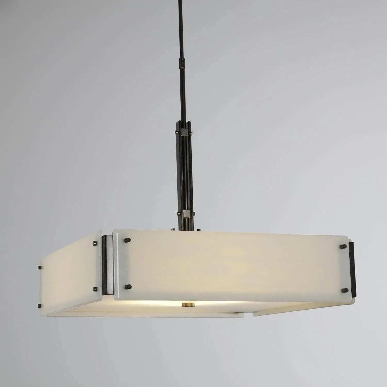 Hammerton Studio - Urban Loft Square Chandelier, 24-Inch - CHB0026-0A-GM-IW-001-E2 | Montreal Lighting & Hardware