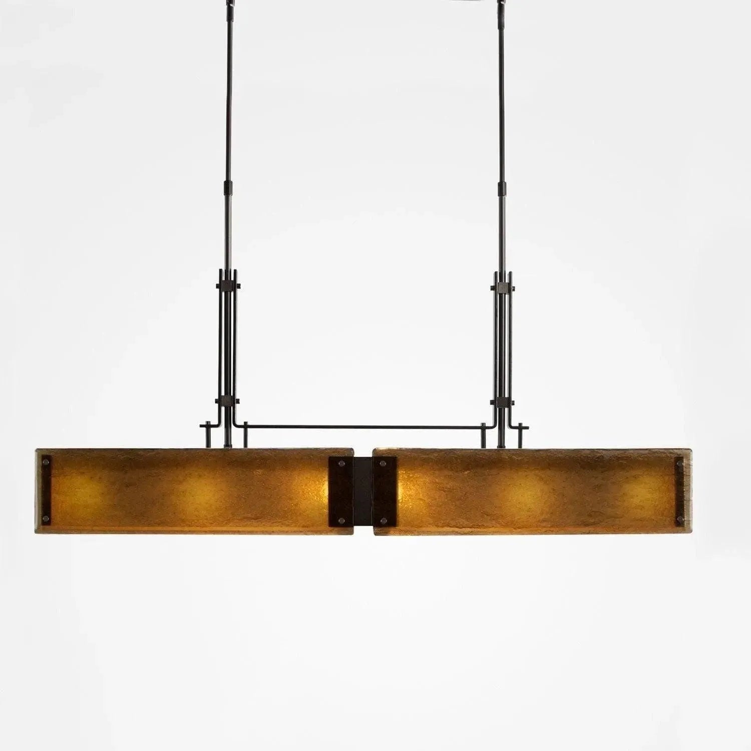 Hammerton Studio - Urban Loft Trestle LED Linear Suspension, 45-Inch - PLB0026-0A-GM-BG-001-L1 | Montreal Lighting & Hardware