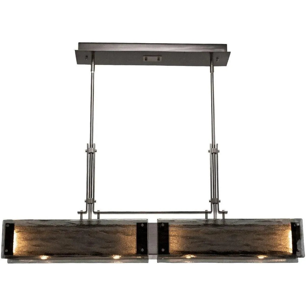 Hammerton Studio - Urban Loft Trestle LED Linear Suspension, 45-Inch - PLB0026-0A-GM-SG-001-L1 | Montreal Lighting & Hardware