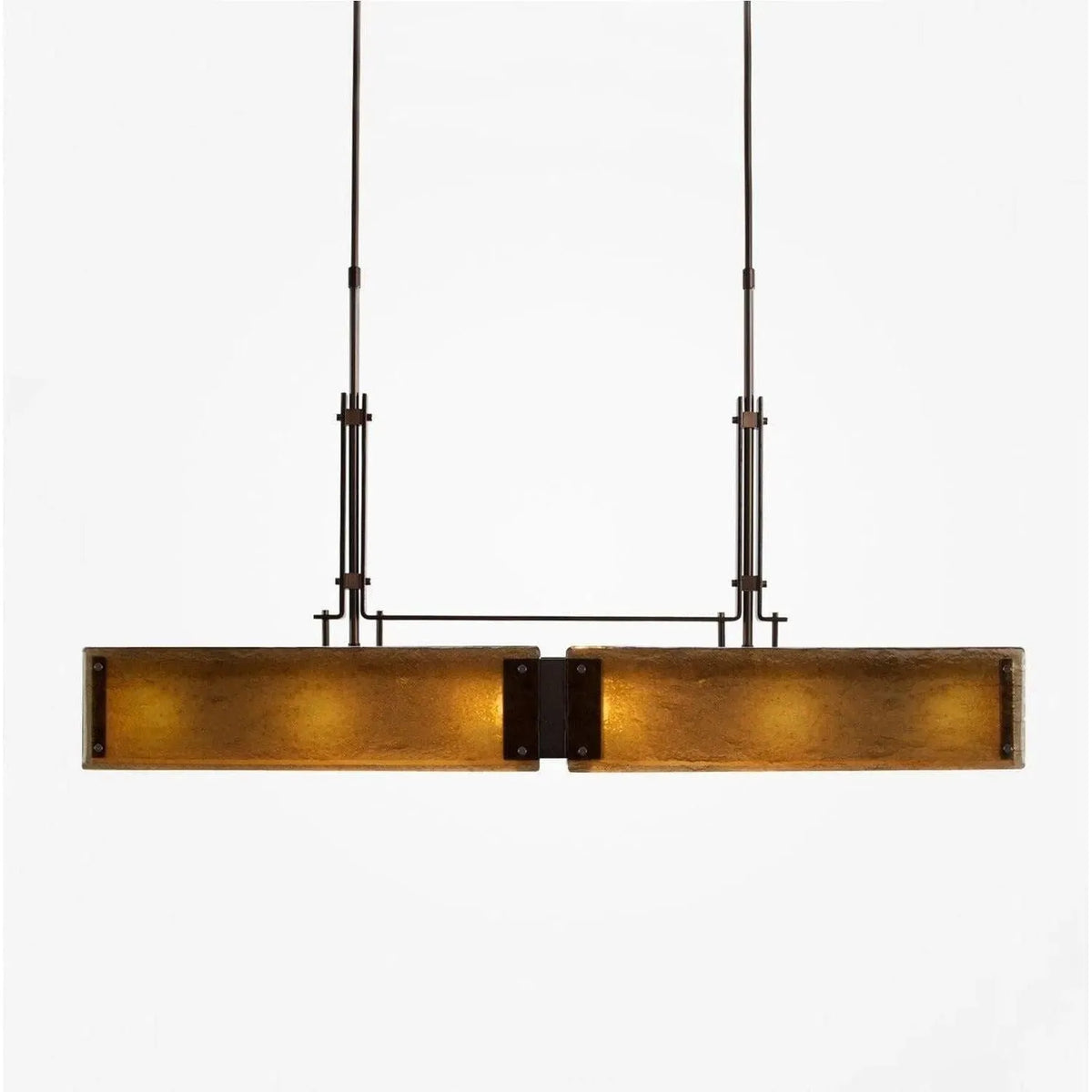 Hammerton Studio - Urban Loft Trestle LED Linear Suspension, 45-Inch - PLB0026-0A-RB-BG-001-L1 | Montreal Lighting & Hardware