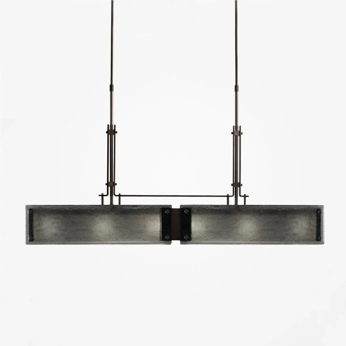 Hammerton Studio - Urban Loft Trestle LED Linear Suspension, 45-Inch - PLB0026-0A-RB-SG-001-L1 | Montreal Lighting & Hardware