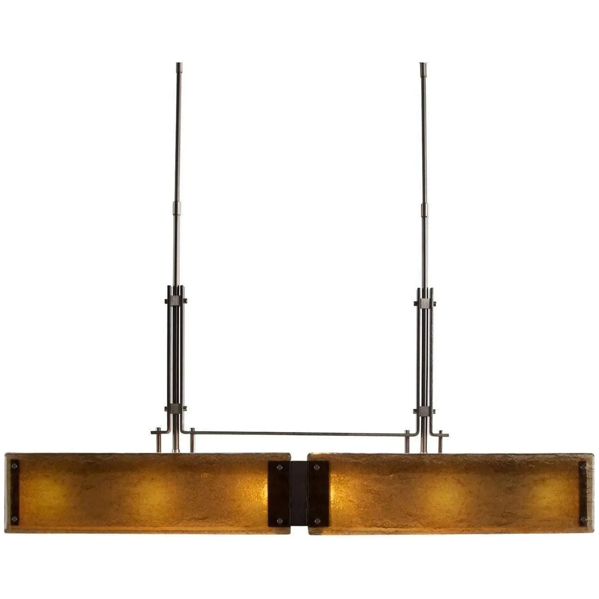 Hammerton Studio - Urban Loft Trestle LED Linear Suspension, 45-Inch - PLB0026-0A-SN-BG-001-L1 | Montreal Lighting & Hardware
