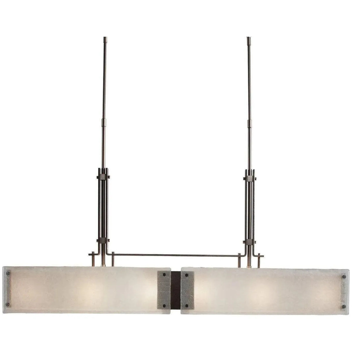 Hammerton Studio - Urban Loft Trestle LED Linear Suspension, 45-Inch - PLB0026-0A-SN-FG-001-L1 | Montreal Lighting & Hardware