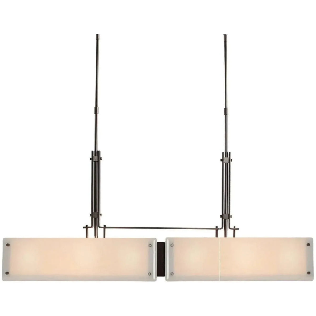 Hammerton Studio - Urban Loft Trestle LED Linear Suspension, 45-Inch - PLB0026-0A-SN-IW-001-L1 | Montreal Lighting & Hardware