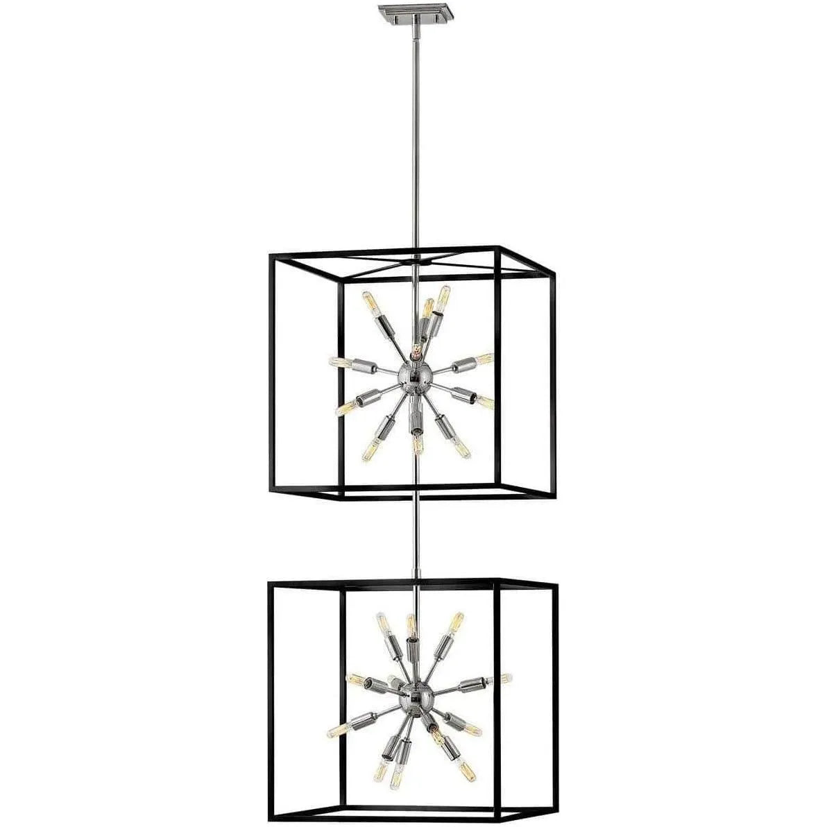Hinkley Lighting - Aros 52-Inch Two Tier Pendant - 46316BLK-PN | Montreal Lighting & Hardware