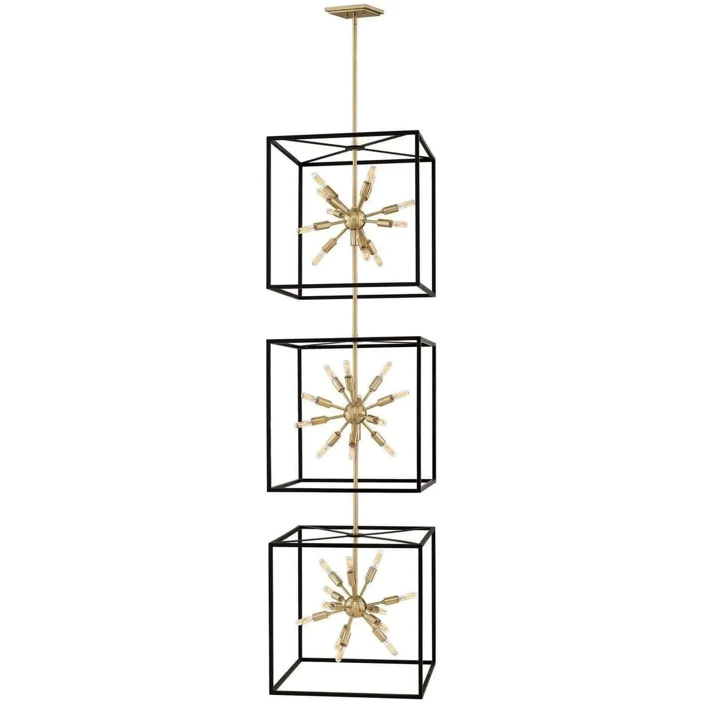 Hinkley Lighting - Aros 83-Inch Three Tier Pendant - 46318BLK | Montreal Lighting & Hardware