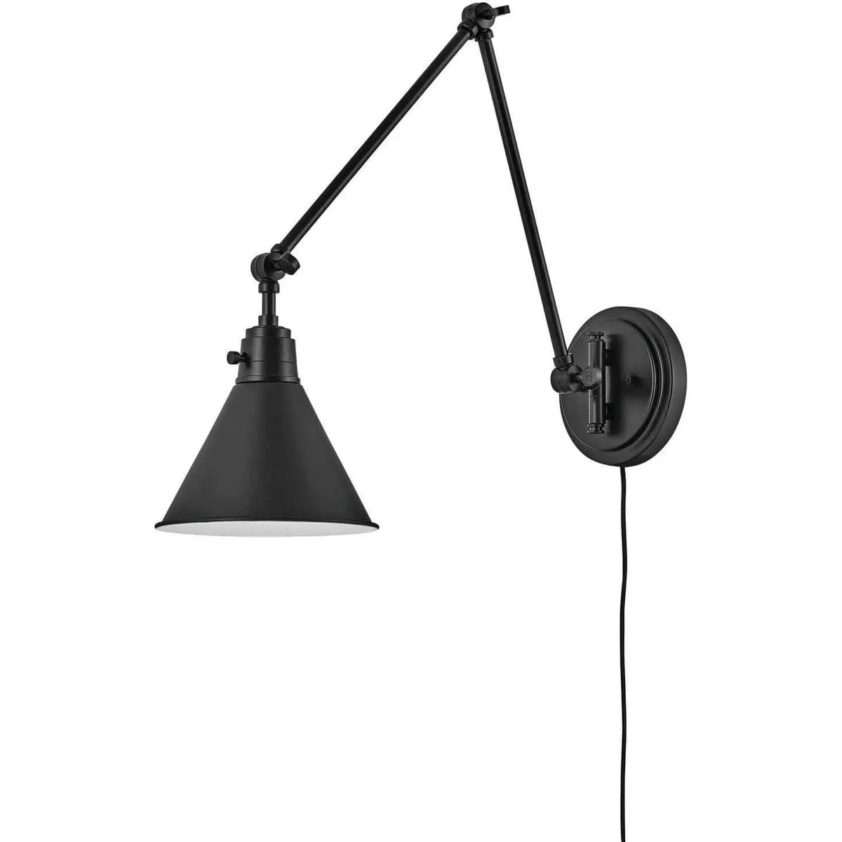 Hinkley Lighting - Arti 19-Inch Swing Arm Wall Light - 3692BK | Montreal Lighting & Hardware