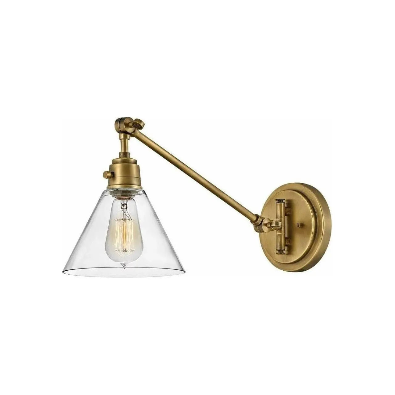 Hinkley Lighting - Arti Swing Arm Wall Light - 3690BK-CL | Montreal Lighting & Hardware