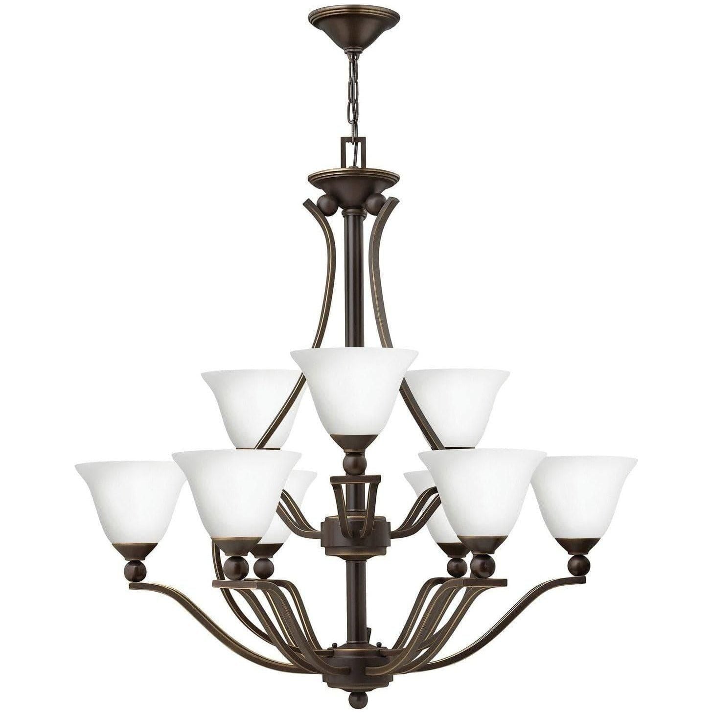 Hinkley Lighting - Bolla Nine Light Foyer Pendant - 4657OB-OPAL | Montreal Lighting & Hardware