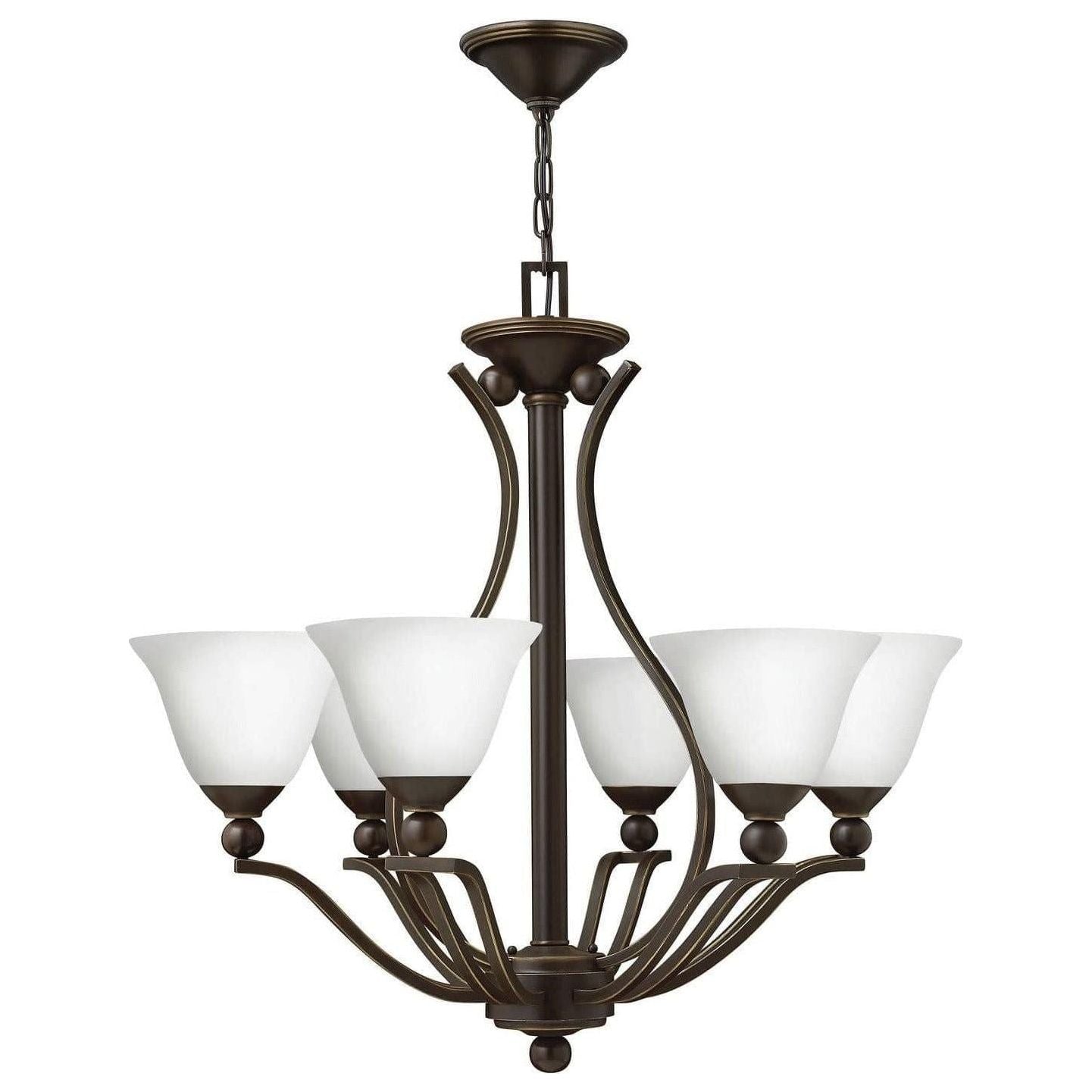 Hinkley Lighting - Bolla Six Light Foyer Pendant - 4656OB-OPAL | Montreal Lighting & Hardware