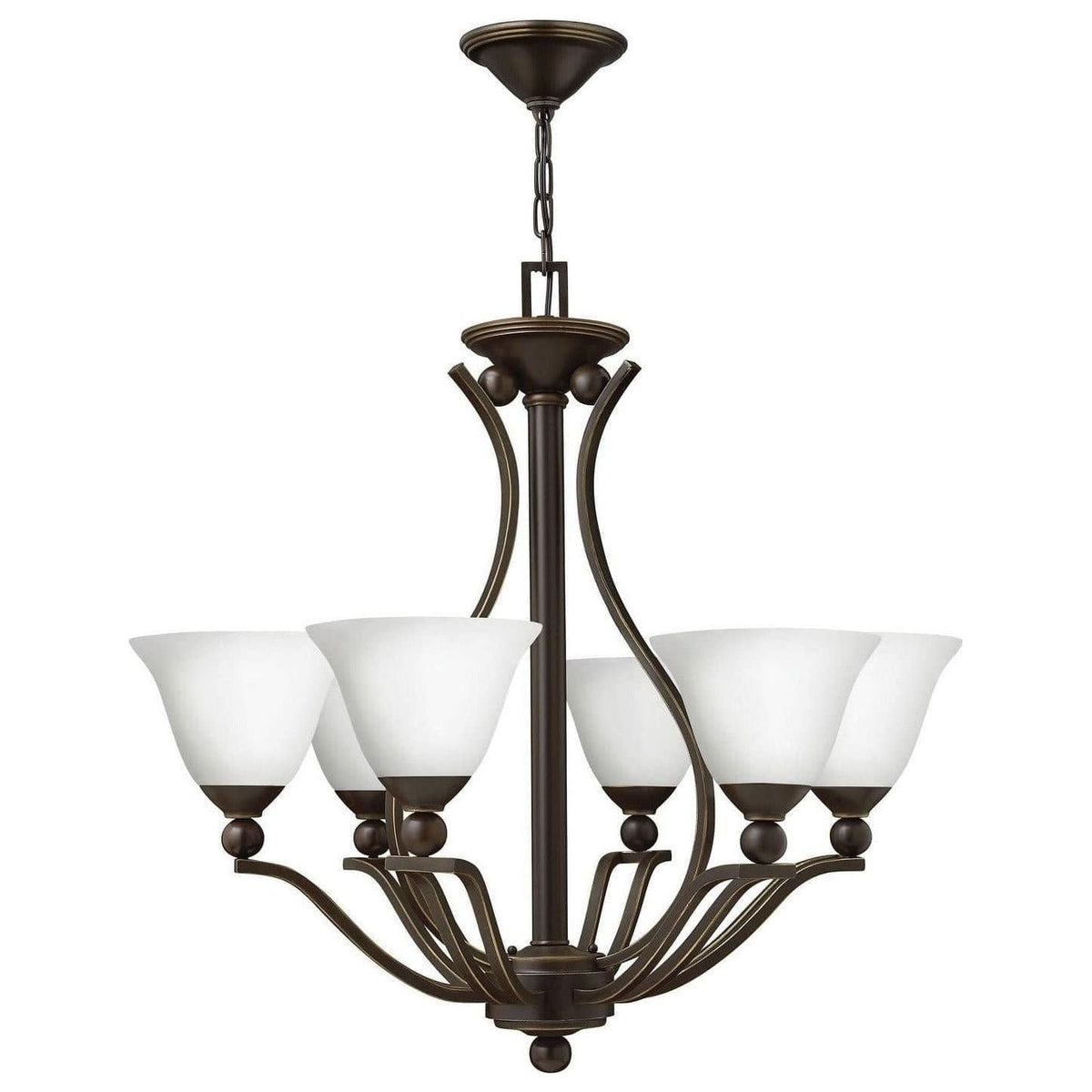 Hinkley Lighting - Bolla Six Light Foyer Pendant - 4656OB-OPAL | Montreal Lighting & Hardware