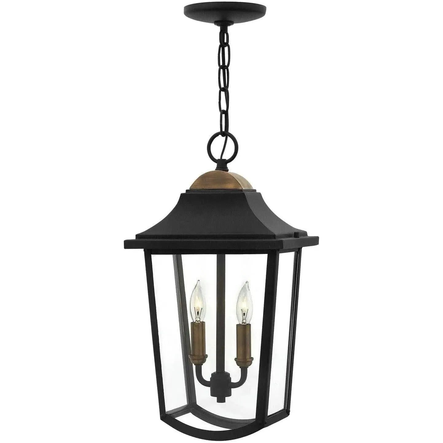 Hinkley Lighting - Burton 10-Inch Outdoor Hanging Lantern - 1972BK | Montreal Lighting & Hardware