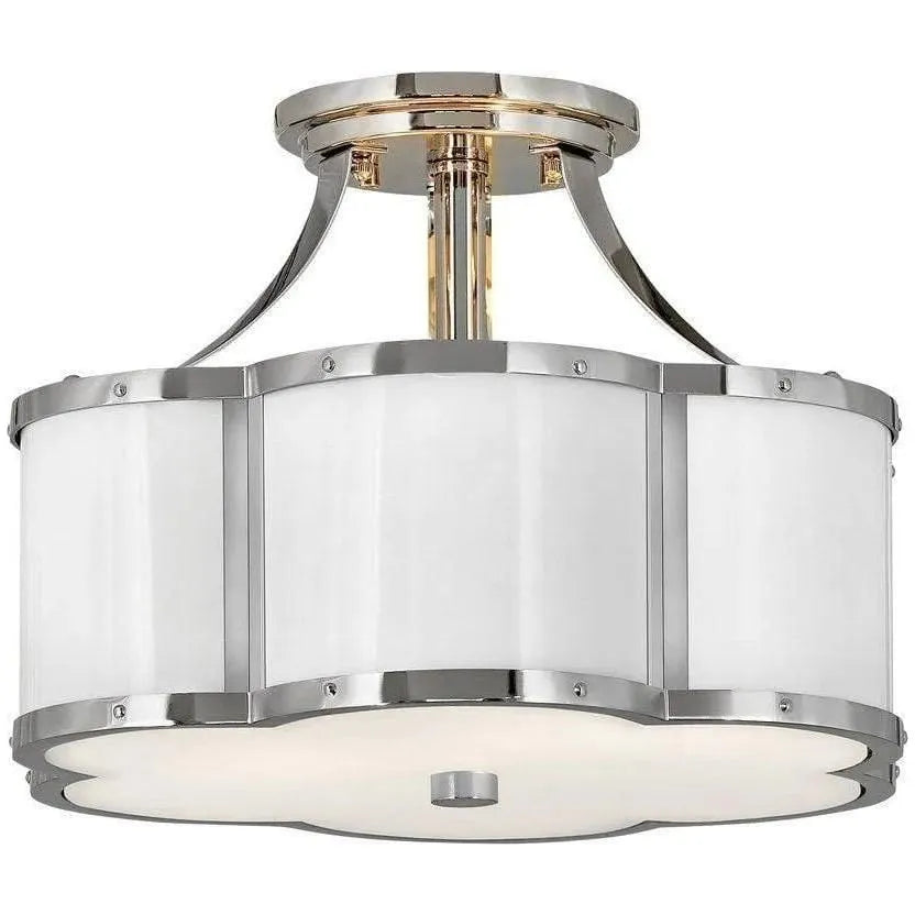 Hinkley Lighting - Chance 14-Inch Semi-Flush Mount - 4443PN | Montreal Lighting & Hardware