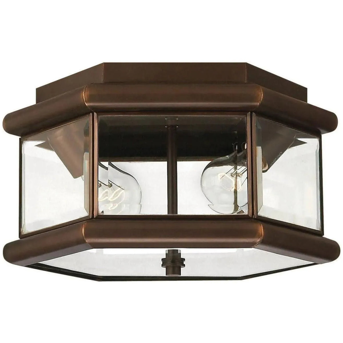 Hinkley Lighting - Clifton Park 10-Inch Outdoor Flush Mount - 2429CB | Montreal Lighting & Hardware