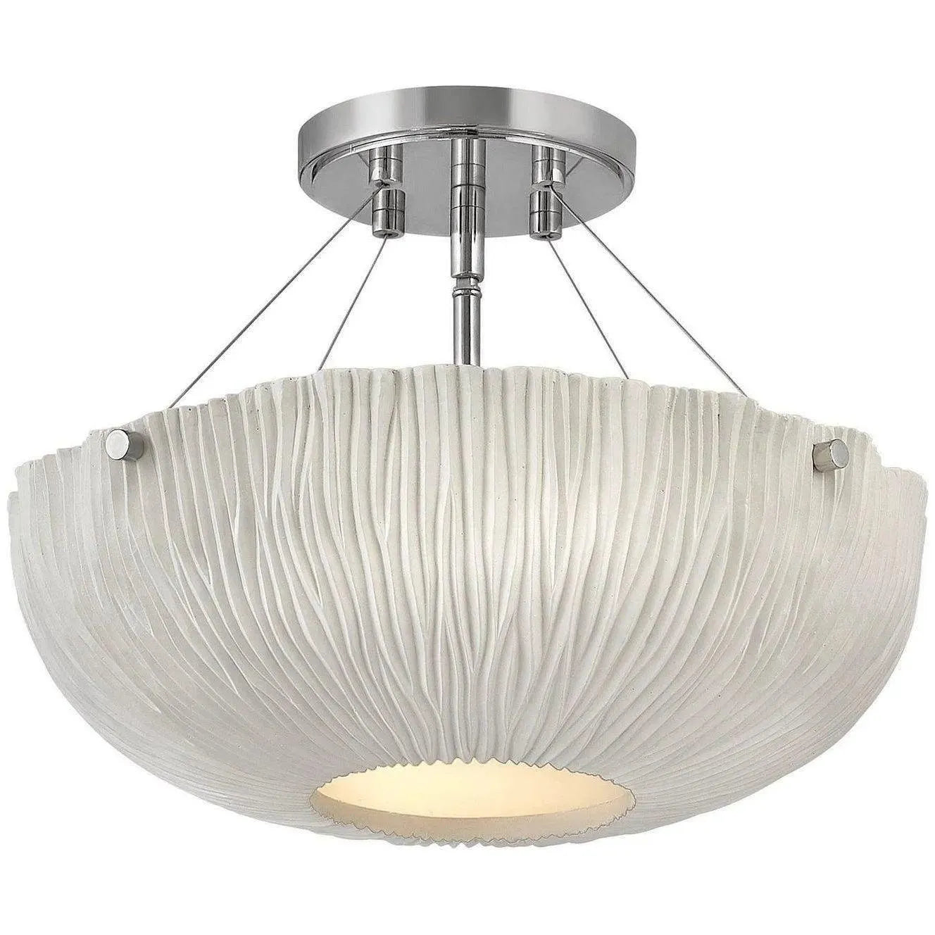 Hinkley Lighting - Coral 17-Inch Semi-Flush Mount - 43203SHW | Montreal Lighting & Hardware