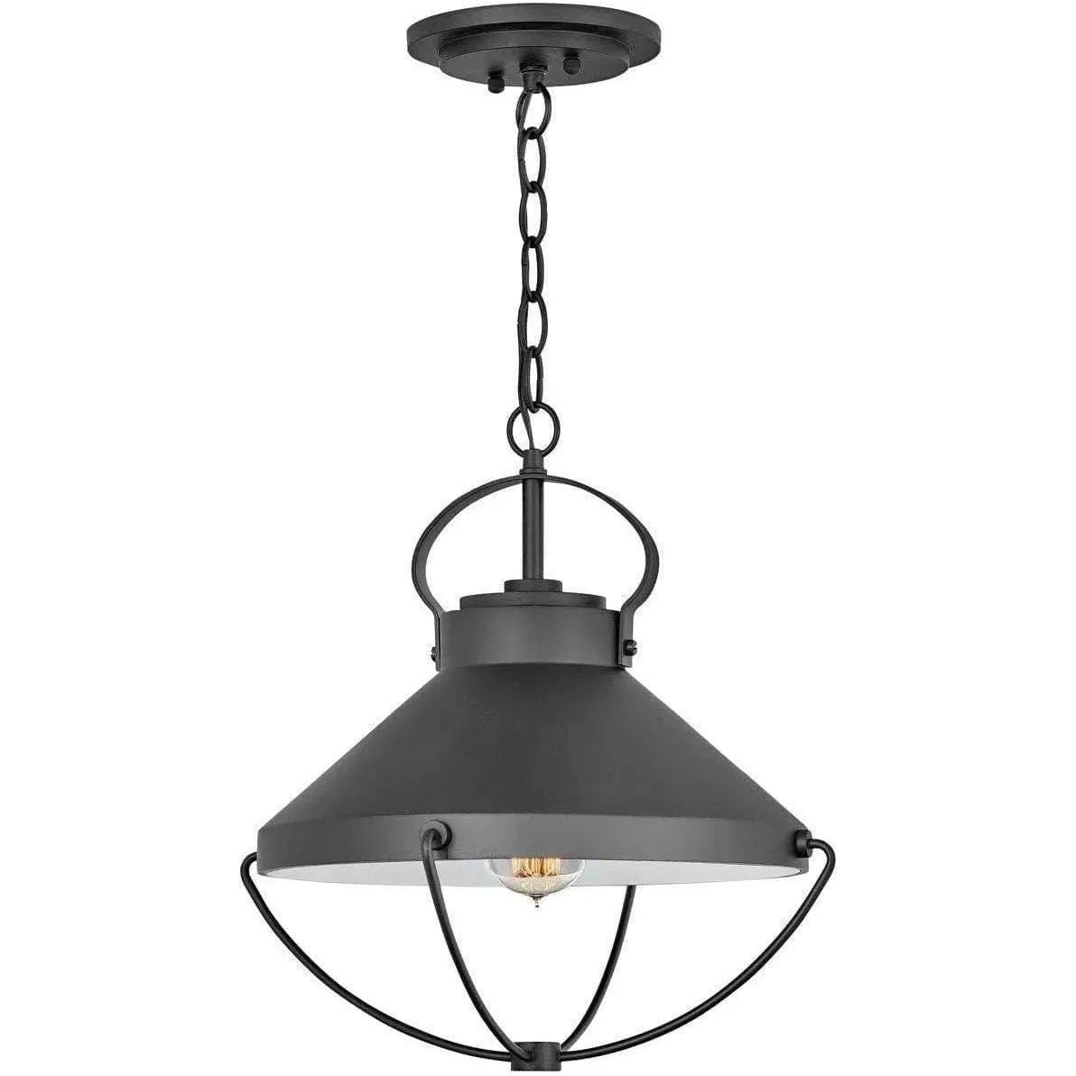 Hinkley Lighting - Crew 15-Inch Outdoor Hanging Lantern - 2692BK | Montreal Lighting & Hardware