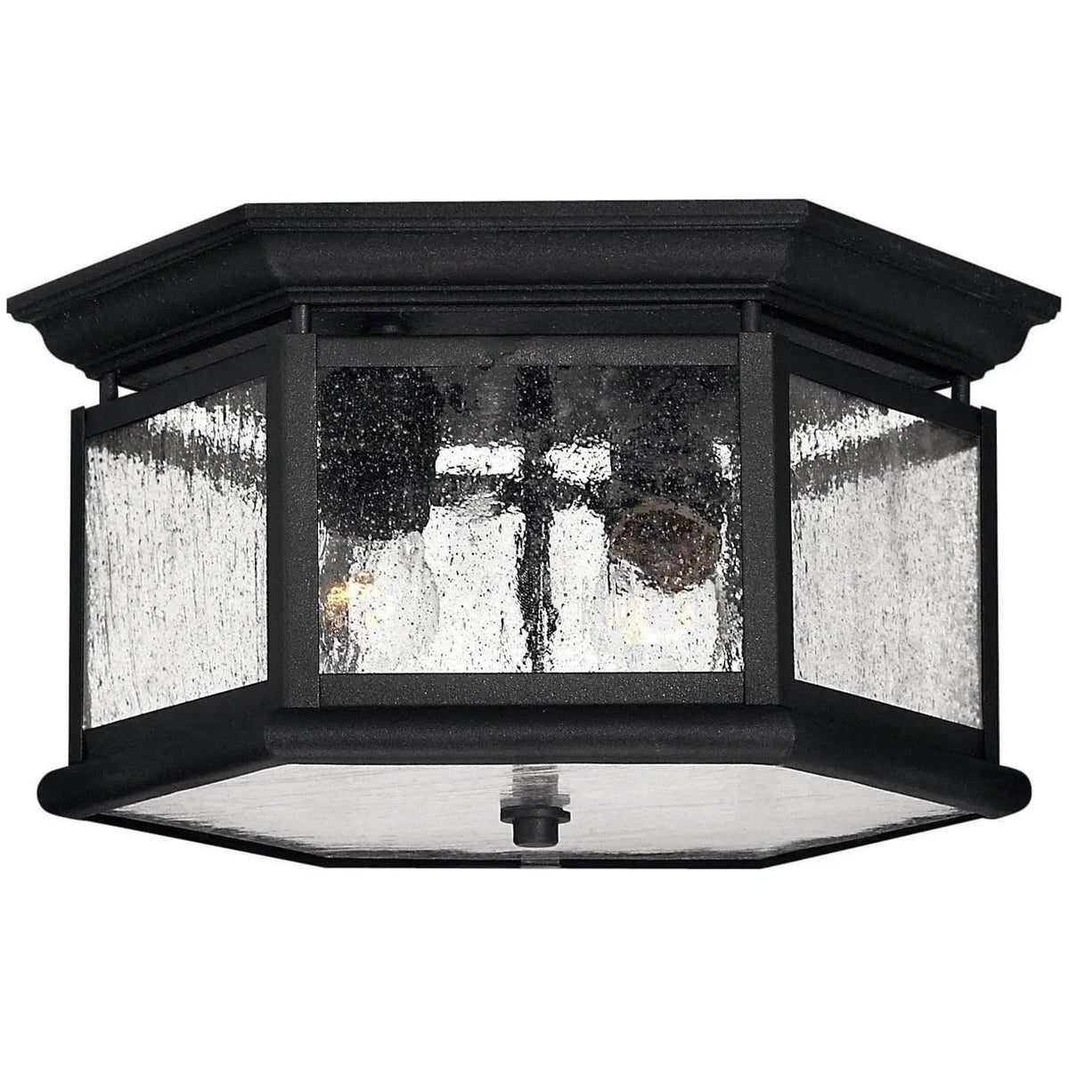 Hinkley Lighting - Edgewater 13-Inch Outdoor Flush Mount - 1683BK | Montreal Lighting & Hardware