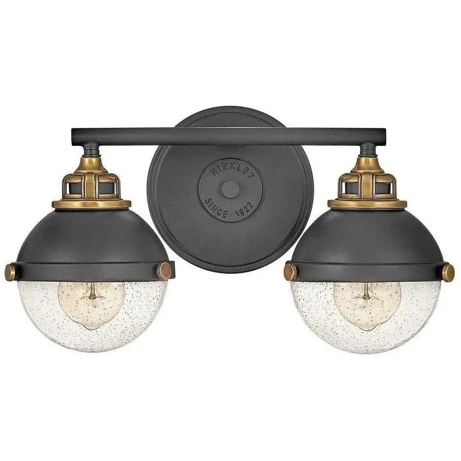 Hinkley Lighting - Fletcher 16-Inch Two Light Bath - 5172BK | Montreal Lighting & Hardware