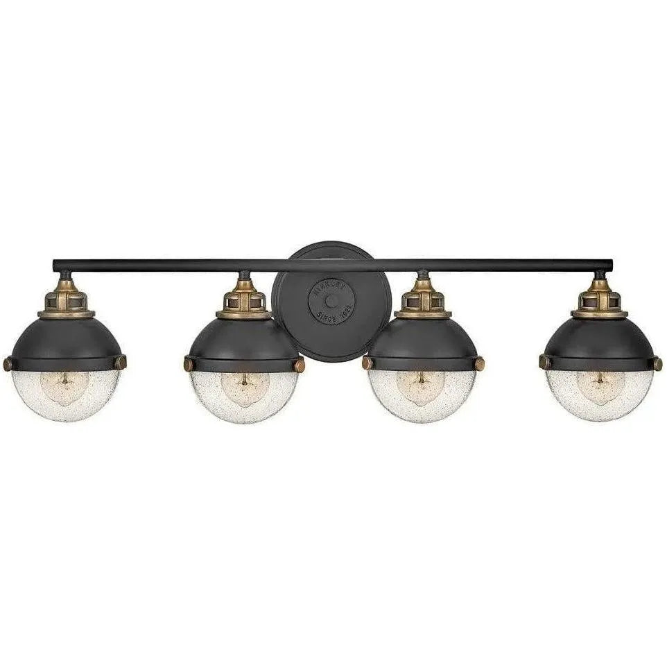 Hinkley Lighting - Fletcher 32-Inch Four Light Bath - 5174BK | Montreal Lighting & Hardware