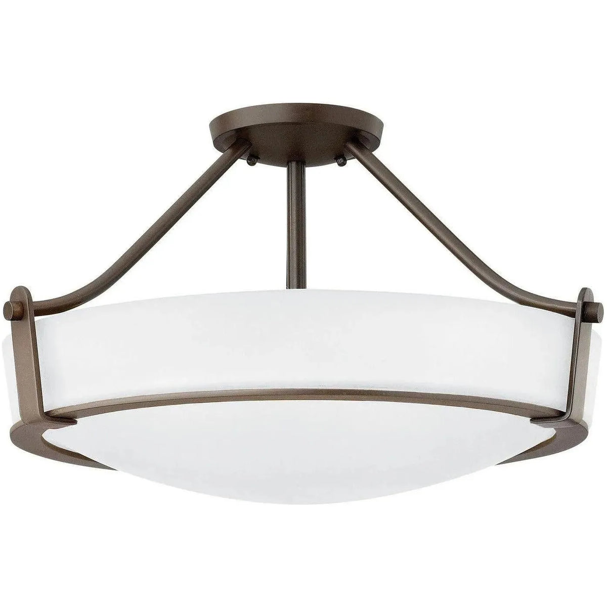 Hinkley Lighting - Hathaway 20-Inch Semi-Flush Mount - 3221OB-WH | Montreal Lighting & Hardware
