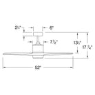 Hinkley Lighting - Hover Ceiling Fan - 900752FBN-LWD | Montreal Lighting & Hardware