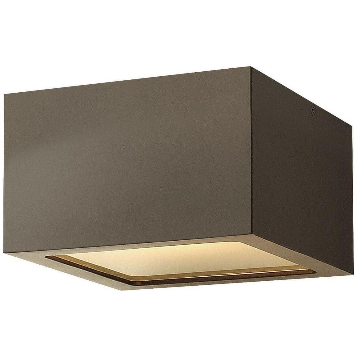 Hinkley Lighting - Kube 6-Inch Outdoor Flush Mount - 1765BZ | Montreal Lighting & Hardware