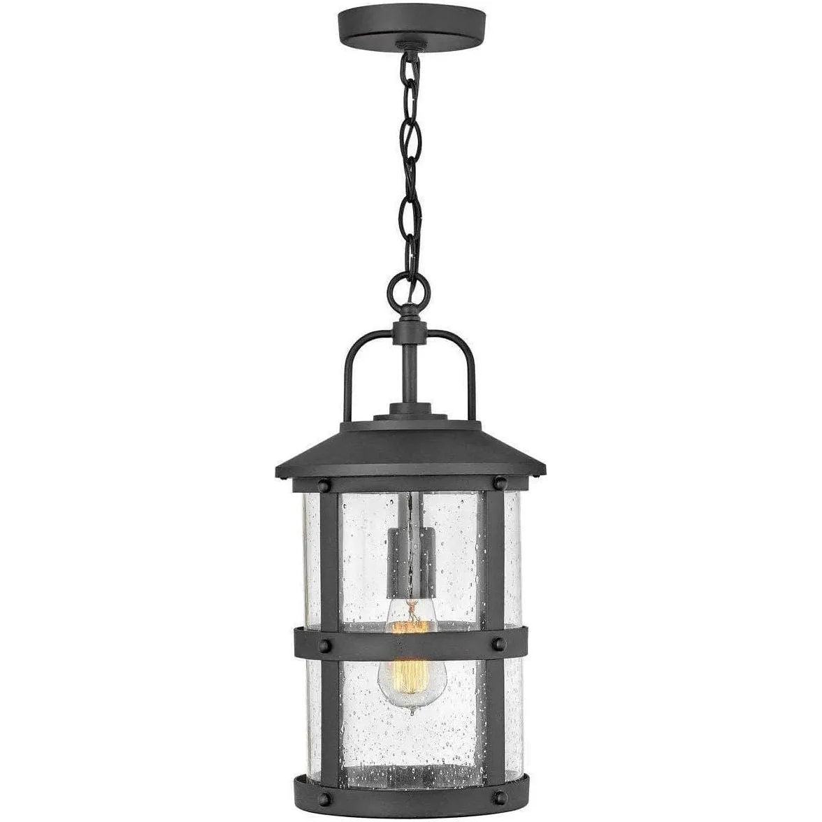 Hinkley Lighting - Lakehouse 9-Inch Outdoor Hanging Lantern - 2682BK | Montreal Lighting & Hardware