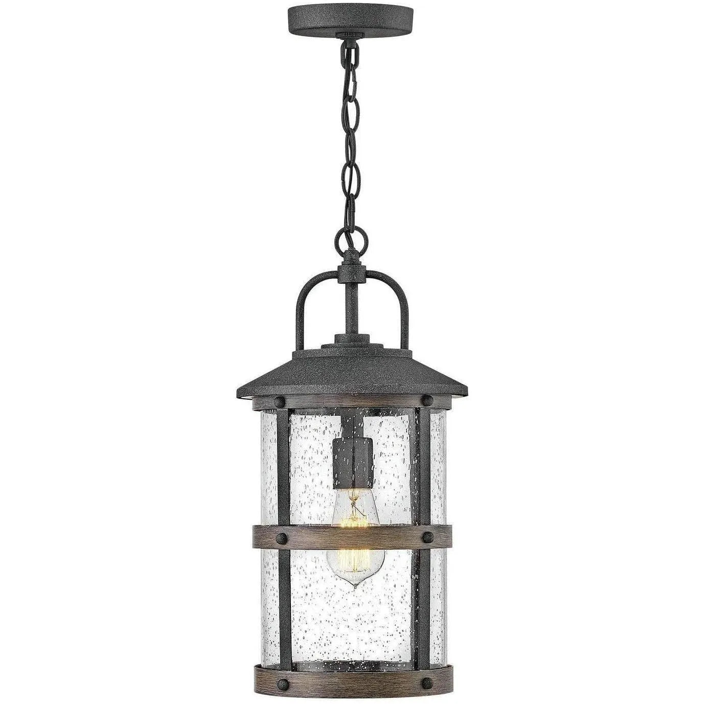 Hinkley Lighting - Lakehouse 9-Inch Outdoor Hanging Lantern - 2682BK | Montreal Lighting & Hardware