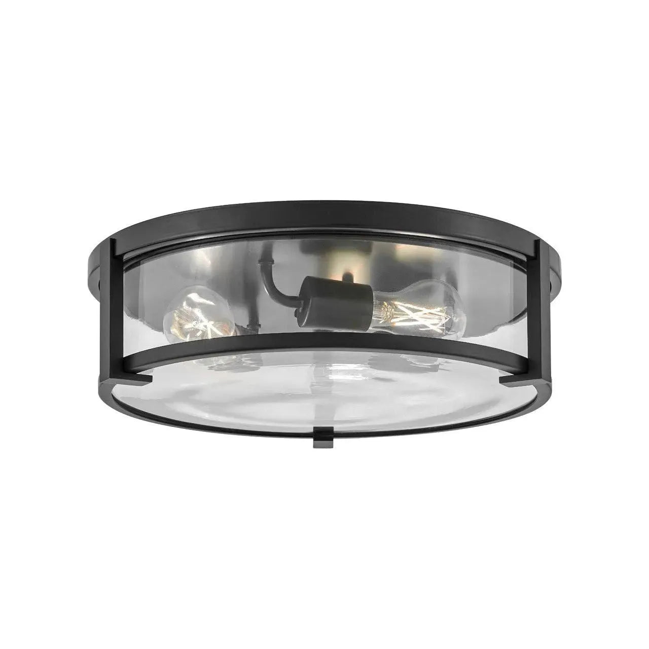Hinkley Lighting - Lowell LED Flush Mount - 3243BK-CL | Montreal Lighting & Hardware