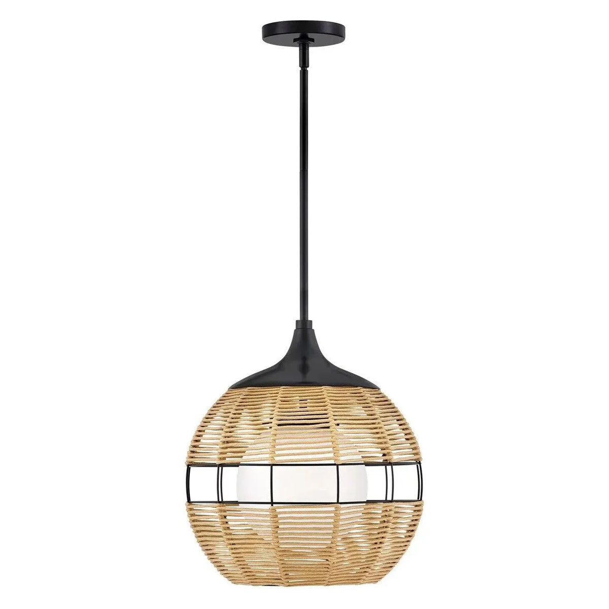 Hinkley Lighting - Maddox LED Pendant - 19677BK-NAT | Montreal Lighting & Hardware