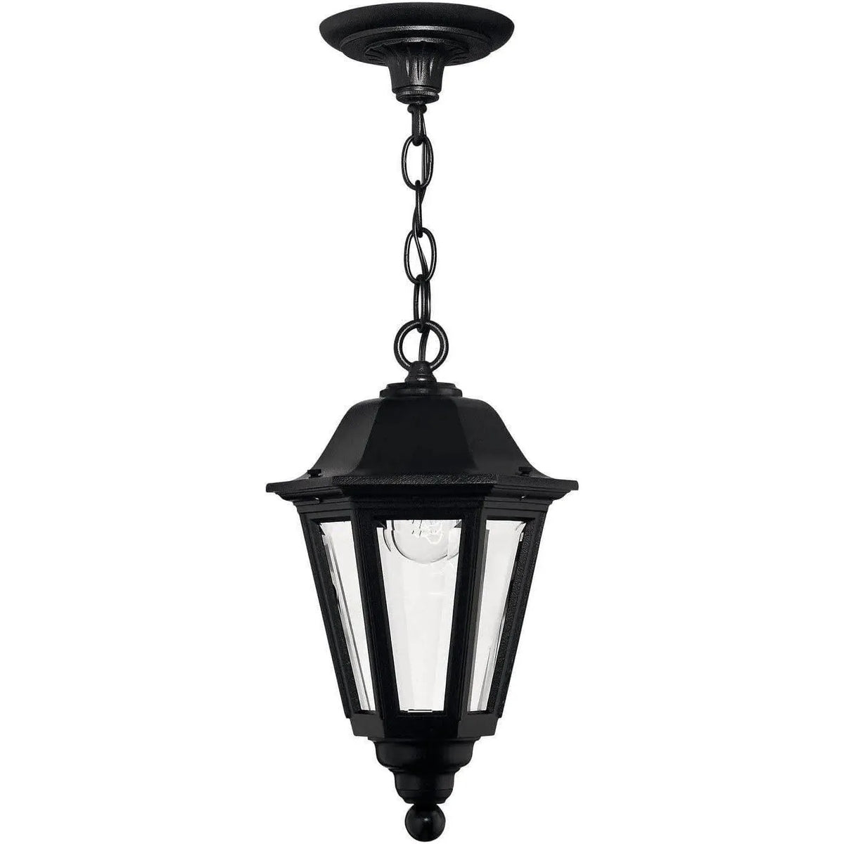 Hinkley Lighting - Manor House 8-Inch Outdoor Hanging Lantern - 1412BK | Montreal Lighting & Hardware
