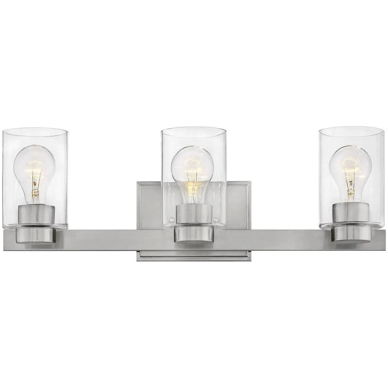Hinkley Lighting - Miley 21-Inch Three Light Bath - 5053BN-CL | Montreal Lighting & Hardware