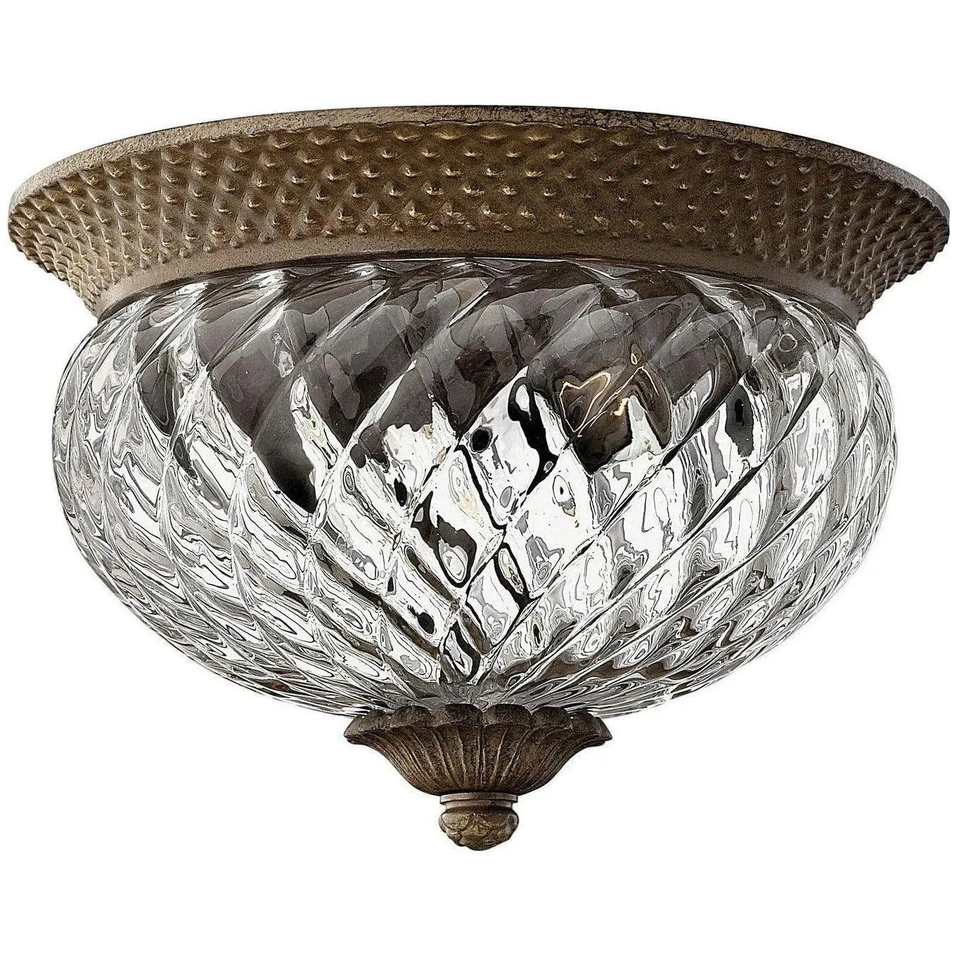 Hinkley Lighting - Plantation 12-Inch Flush Mount - 4102PZ | Montreal Lighting & Hardware