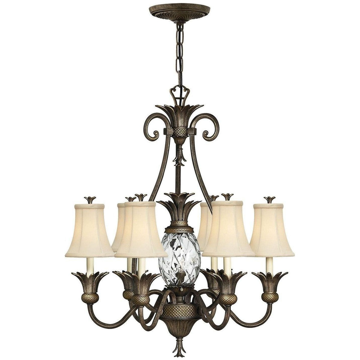 Hinkley Lighting - Plantation 28-Inch Chandelier - 4886PZ | Montreal Lighting & Hardware