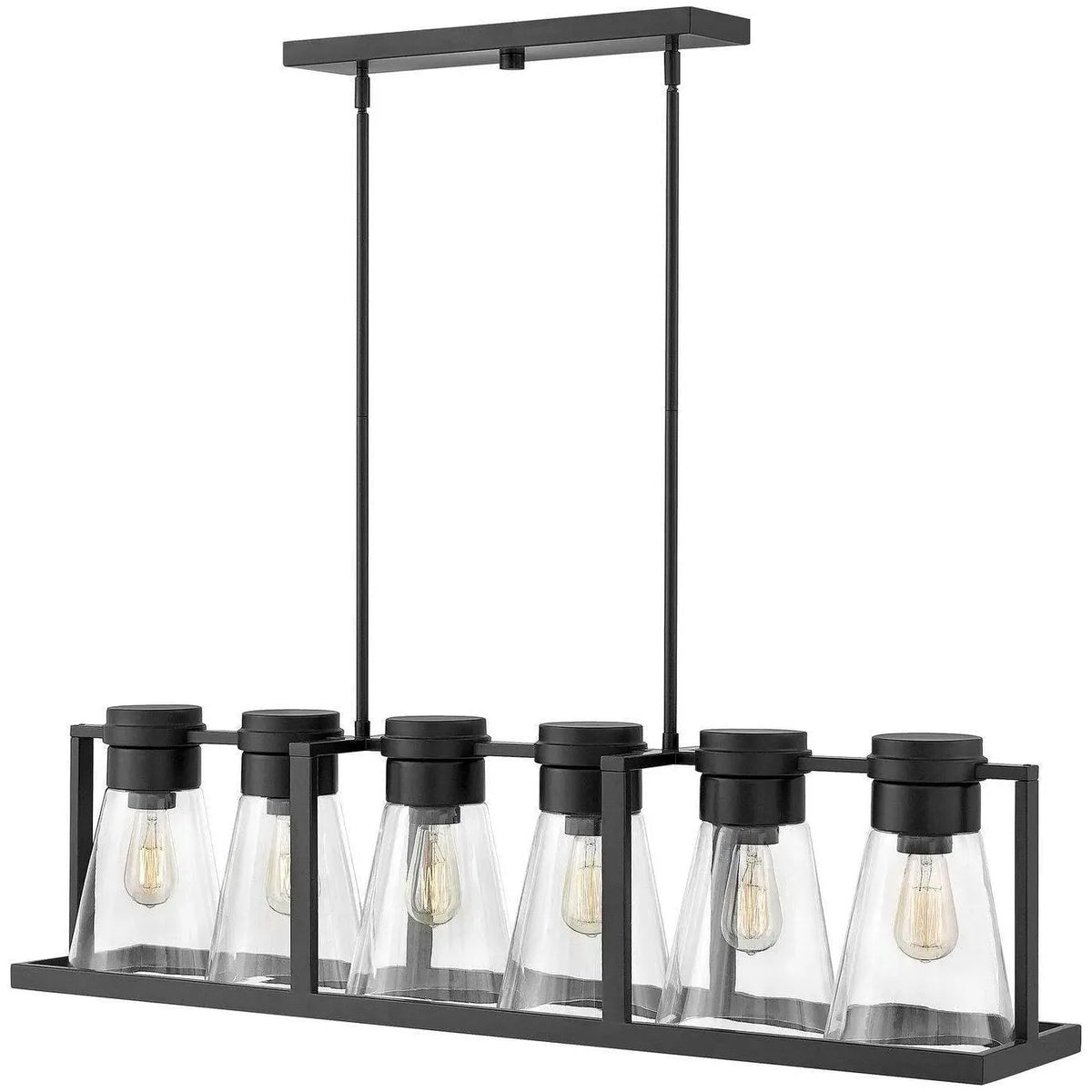 Hinkley Lighting - Refinery 43-Inch Linear Suspension - 63306BK-CL | Montreal Lighting & Hardware