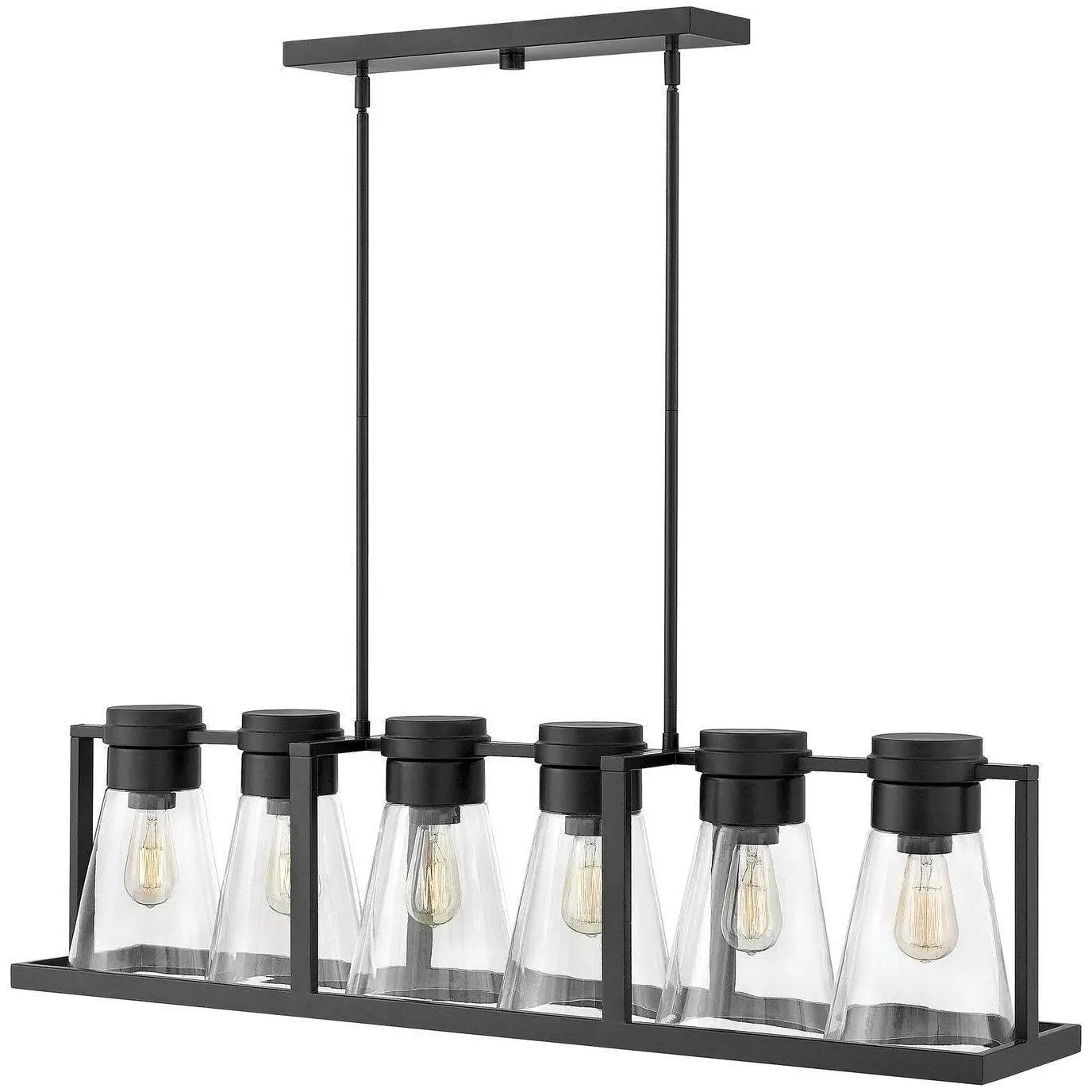 Hinkley Lighting - Refinery 43-Inch Linear Suspension - 63306BK-CL | Montreal Lighting & Hardware