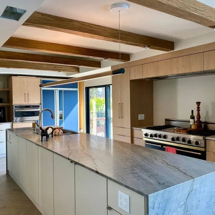 Hollis+Morris - Bennington Up / Down Linear Pendant - BENN-UPDOWN-3FT-OKB-BLK | Montreal Lighting & Hardware