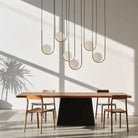 Hollis+Morris - Brackton Dining Table - BRAC-LG-OAKBLACK-BK | Montreal Lighting & Hardware