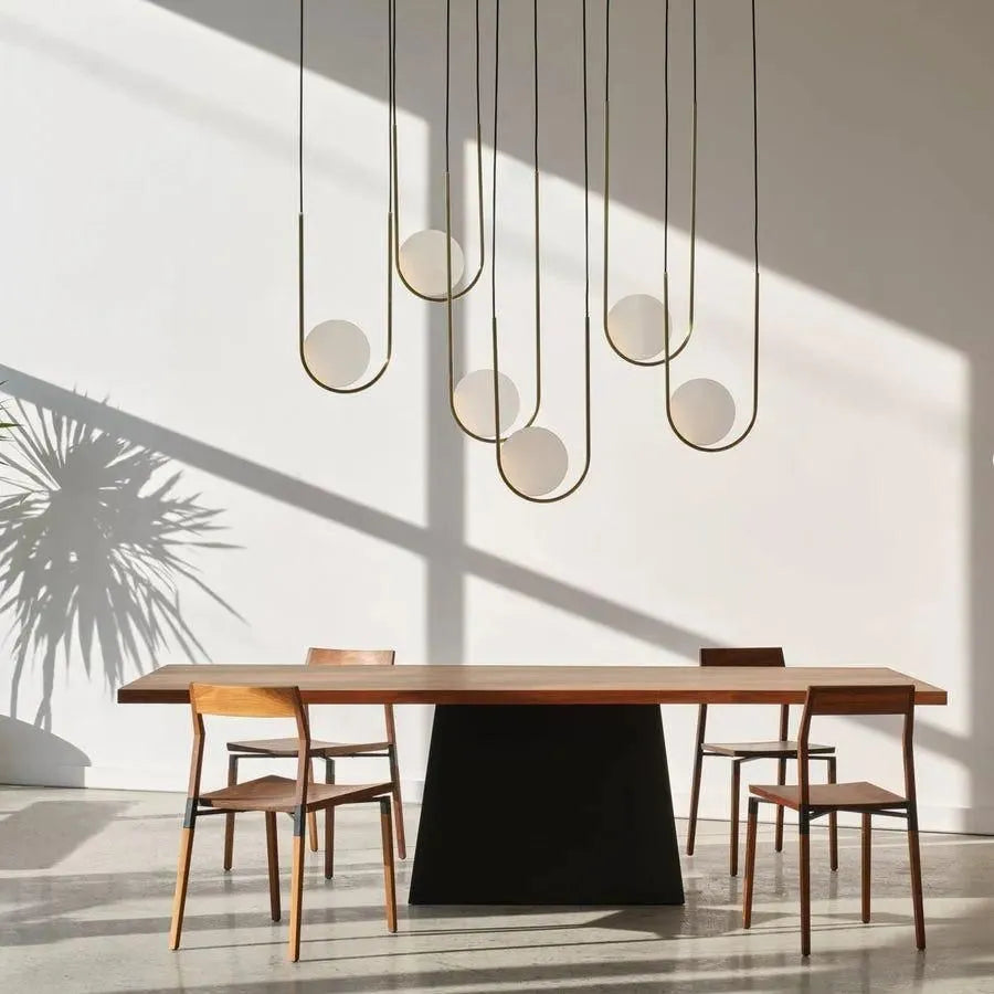 Hollis+Morris - Brackton Dining Table - BRAC-LG-OAKBLACK-BK | Montreal Lighting & Hardware