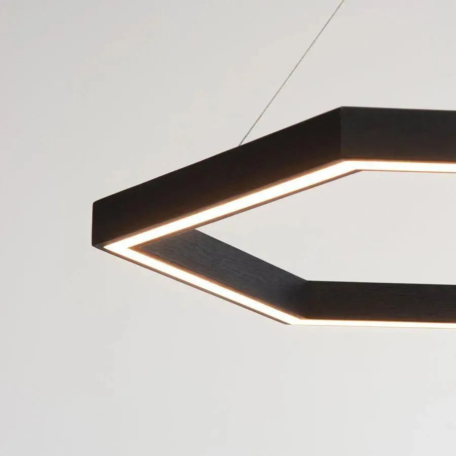 Hollis+Morris - Hexagon Chandelier - HEXACHANDELIER-LRG-OKB | Montreal Lighting & Hardware