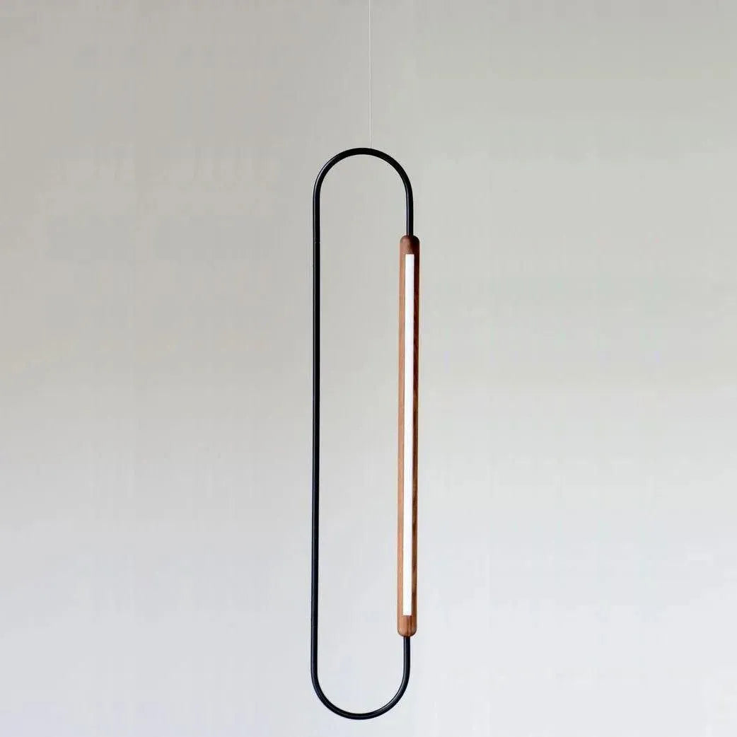 Hollis+Morris - Link Vertical Pendant - LINK-VERT-3FT-OKB-BLK | Montreal Lighting & Hardware