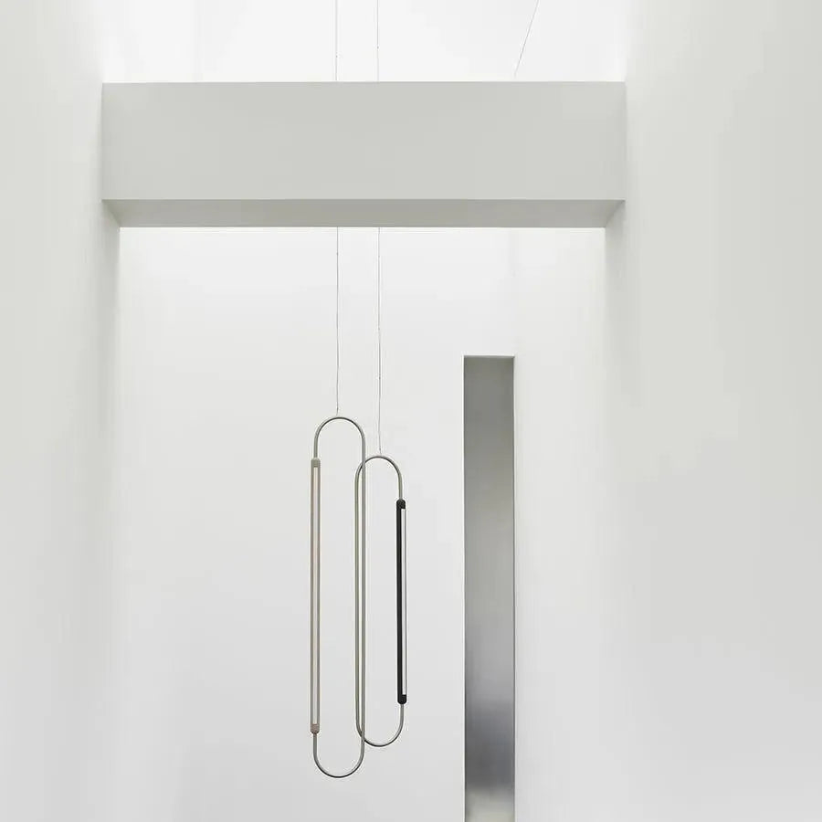 Hollis+Morris - Link Vertical Pendant - LINK-VERT-3FT-OKB-BLK | Montreal Lighting & Hardware