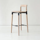 Hollis+Morris - Parkdale Stool - PARKBAR-OKB-BK | Montreal Lighting & Hardware