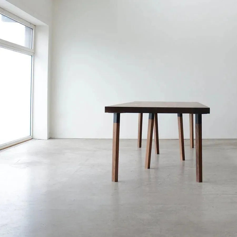 Hollis+Morris - Pier Dining Table - PIER-LG-OKB-BK | Montreal Lighting & Hardware